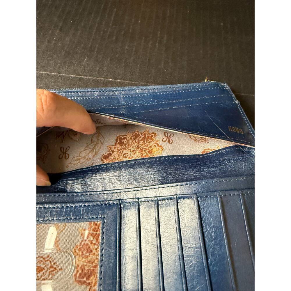 HOBO Navy Blue Leather Clutch Wallet - Picture 12 of 14